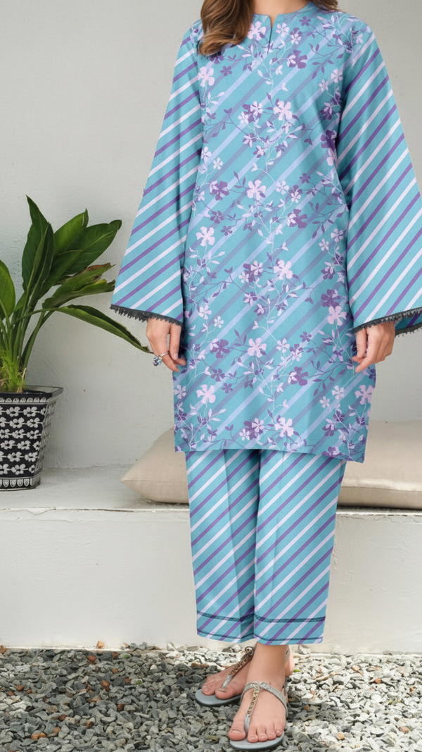 2 PC Unstitched Printed Suit UW5081