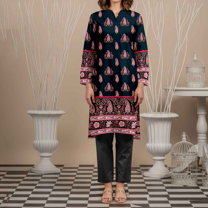 UnStitched Printed Cotton Cambric Shirt UW5089