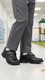 Boys Black Velcro Strap School Shoes WKS018
