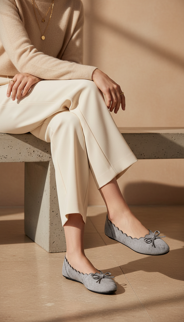 Grey Winter Pumps For Women WN1230