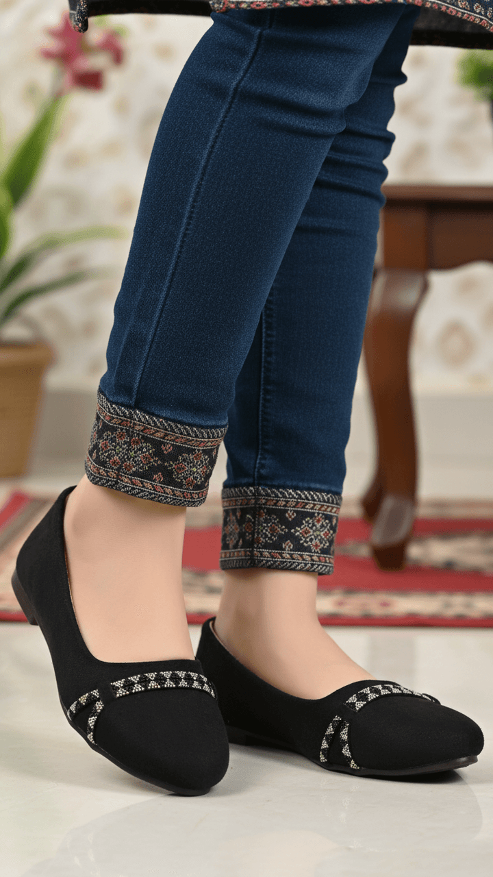 أحذية كعب عالي سوداء للنساء WN1264