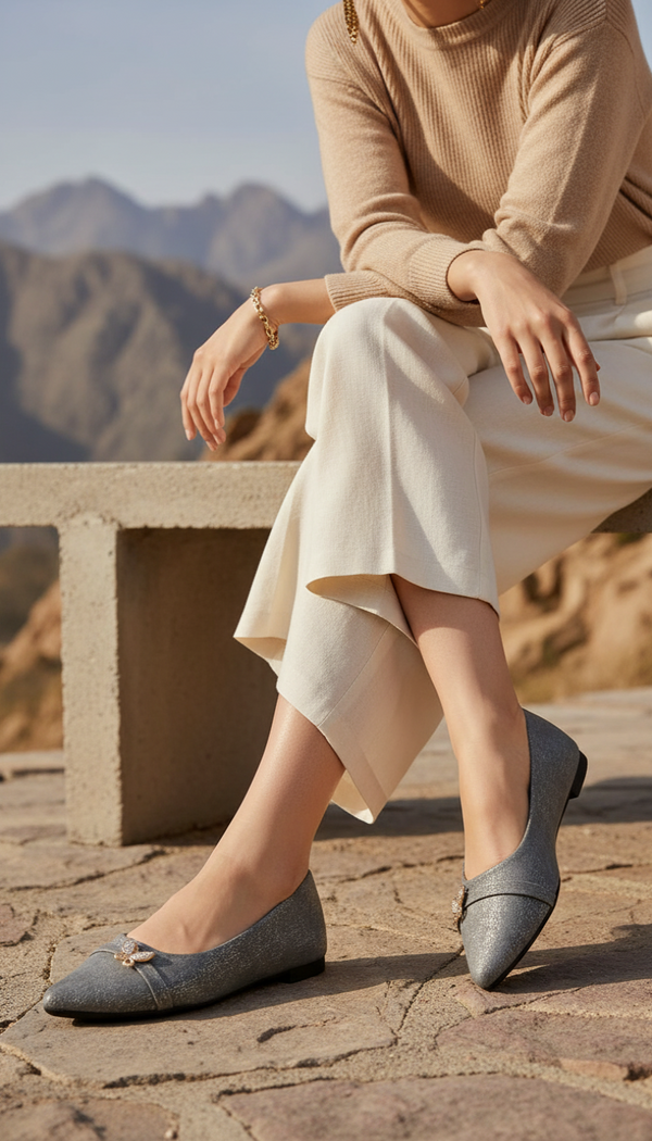 Grey Peep Toes For Ladies WN1369
