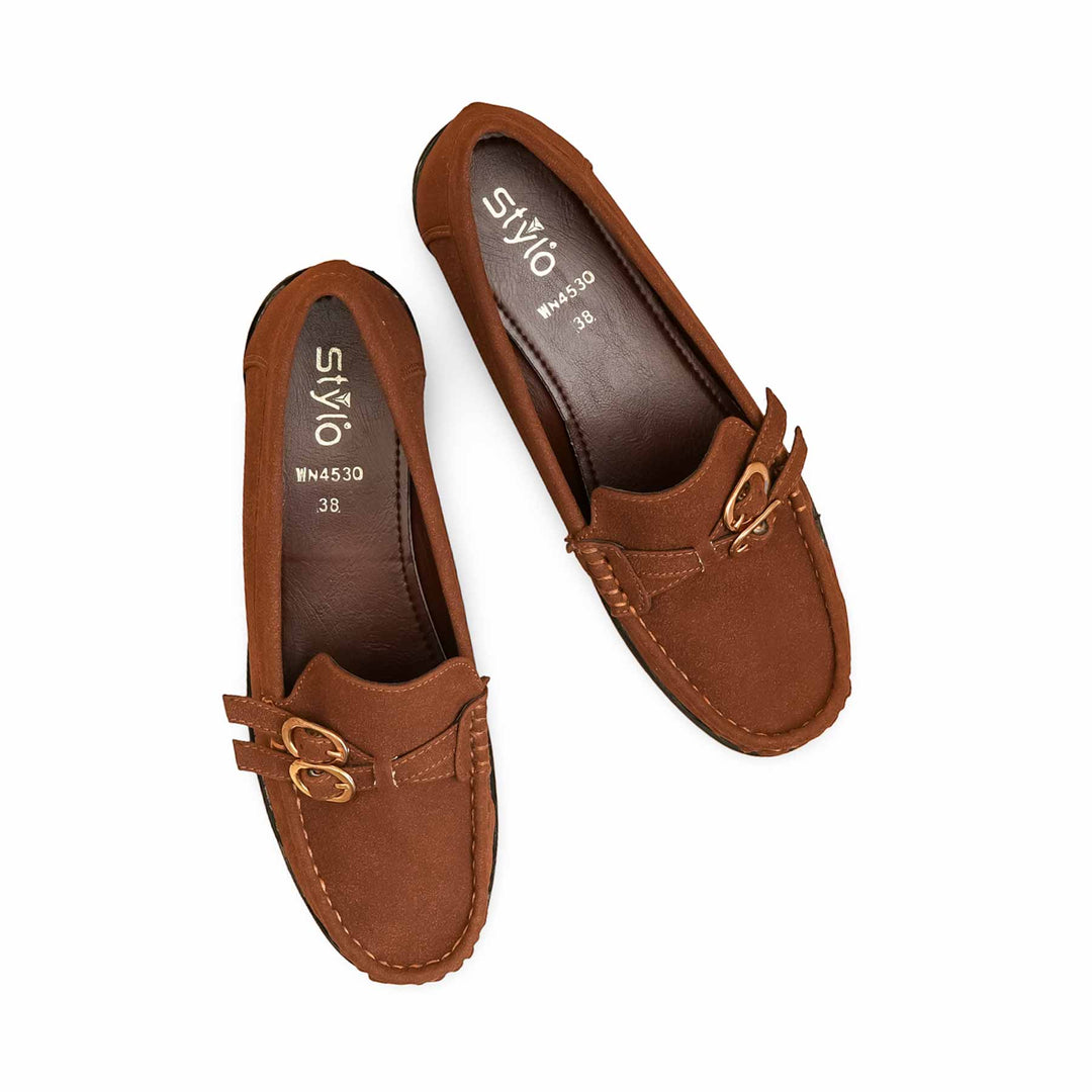 Brown Moccasin For Ladies WN4530