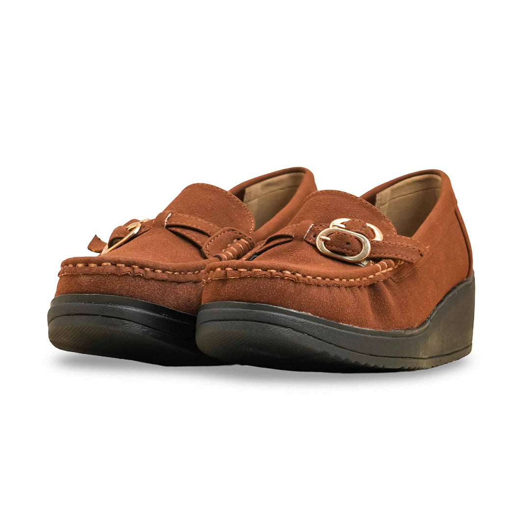 Brown Moccasin For Ladies WN4530