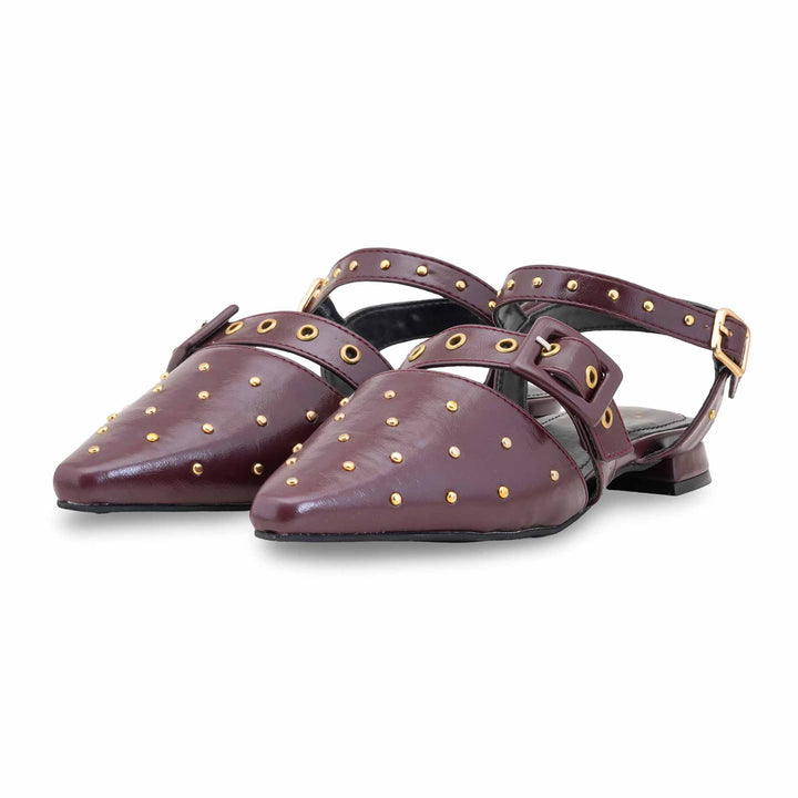 Maroon Winter Back Open For Women WN5489
