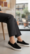 Black Canvas Slip Ons WN6198