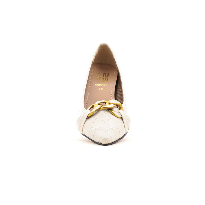 Cream Winter Court Shoes WN7255