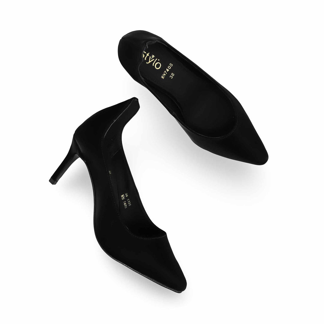 Black Court Shoes for Women WN7408