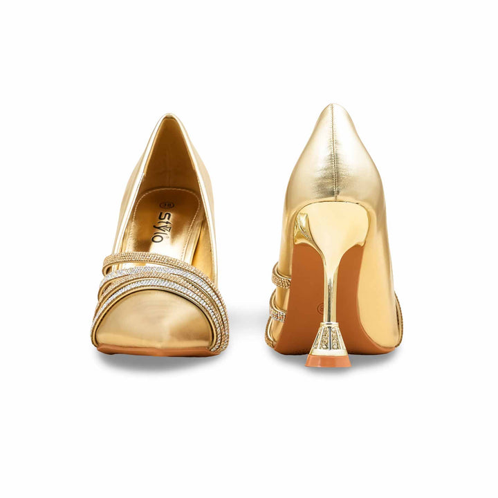 Golden Court Shoes For Ladies WN7519