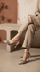 حذاء نسائي فضي بكعب عالٍ WN7521