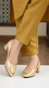 Golden Court Shoes For Ladies WN7537