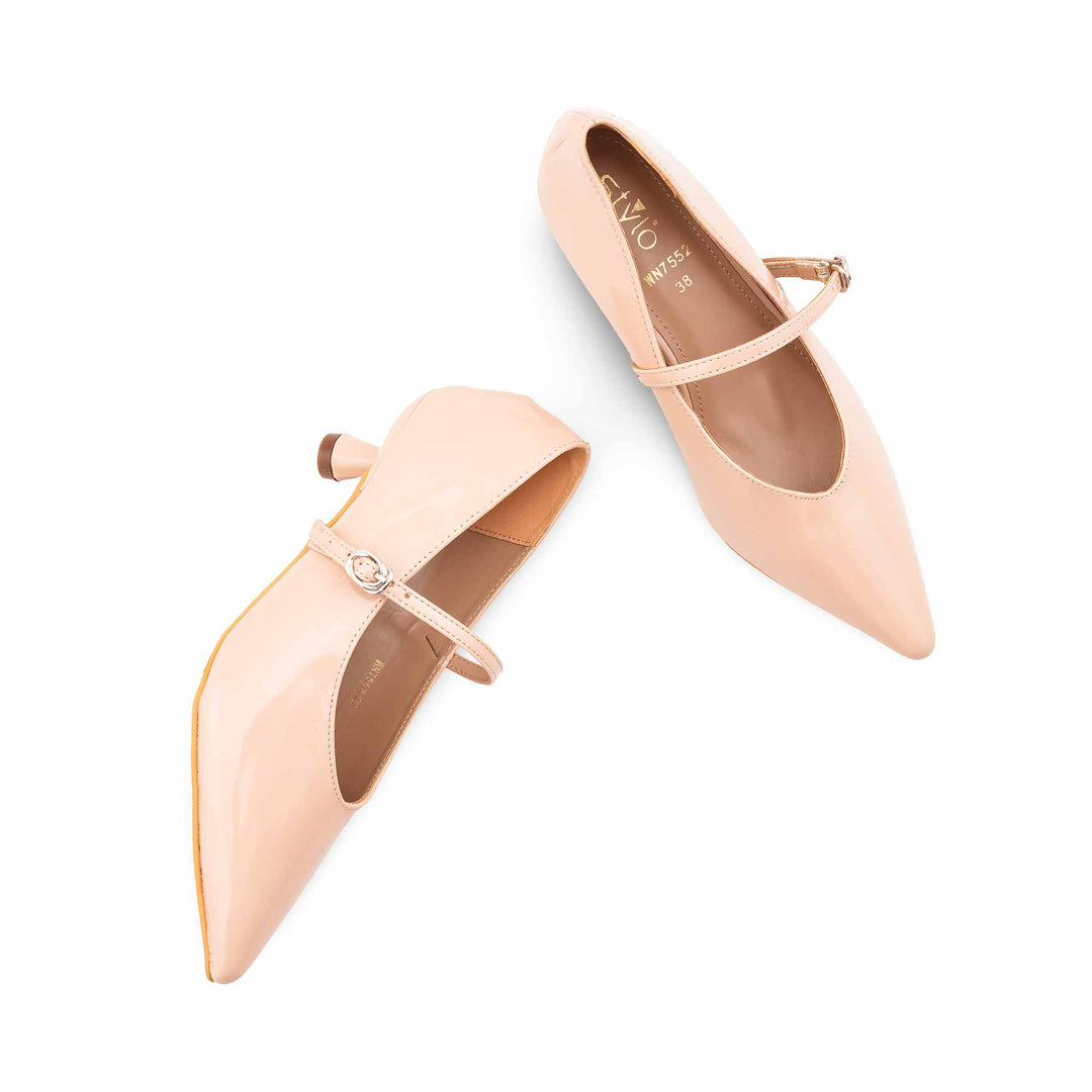Beige Court Shoes For Ladies WN7552