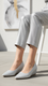 Silver Court Shoes For Women WN7556