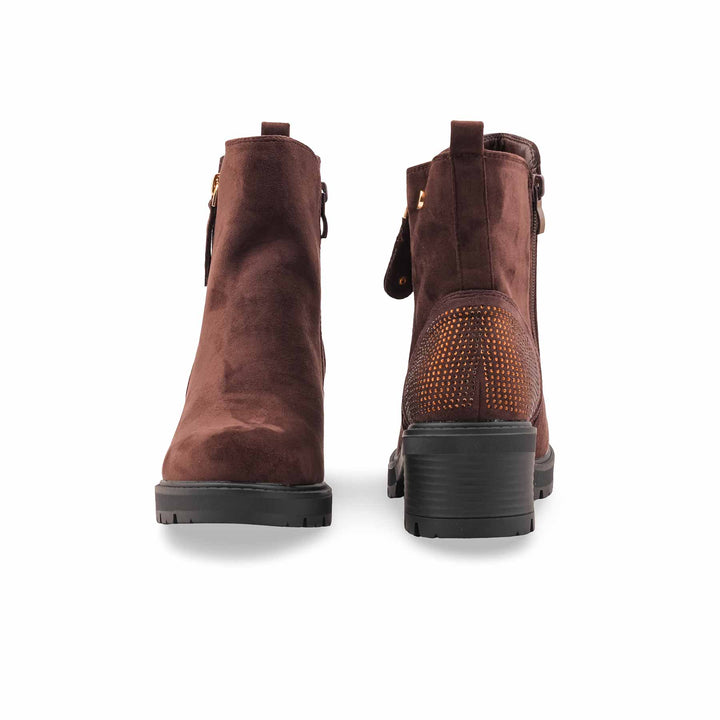 Brown Long Shoes For Women WN9022