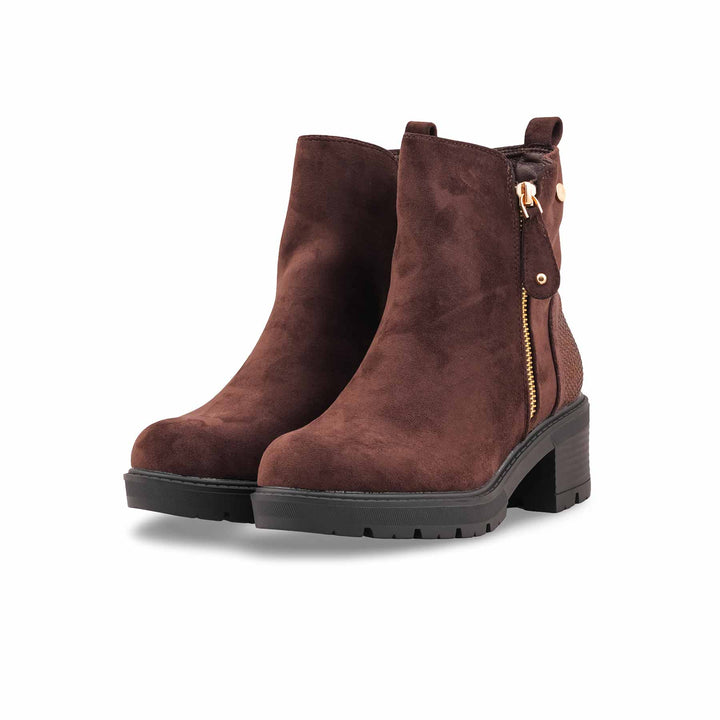 Brown Long Shoes For Women WN9022