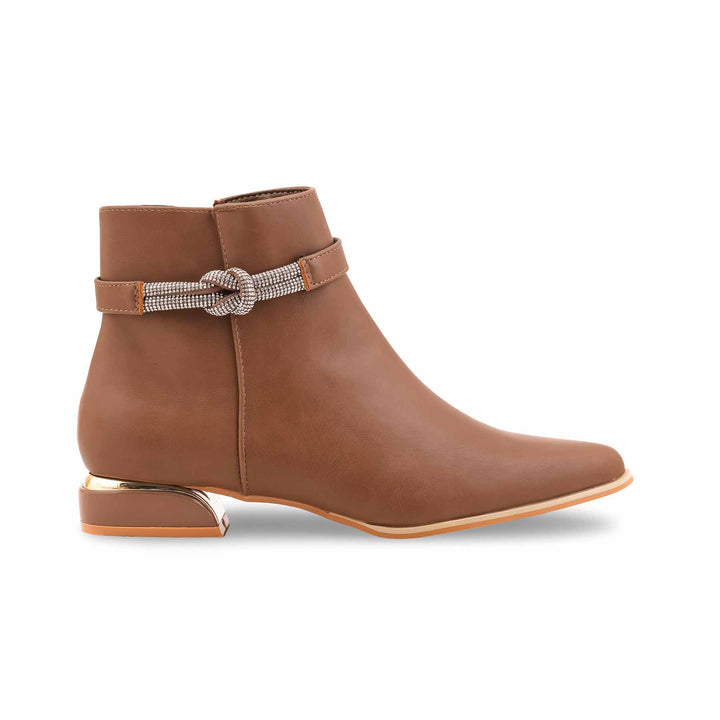 Coffee Long Shoes For Ladies WN9024