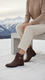 Brown Long Shoes For Ladies WN9025