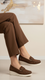 حذاء موكاسين بني WNS003