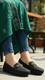 Black Moccasin For Women WNS012