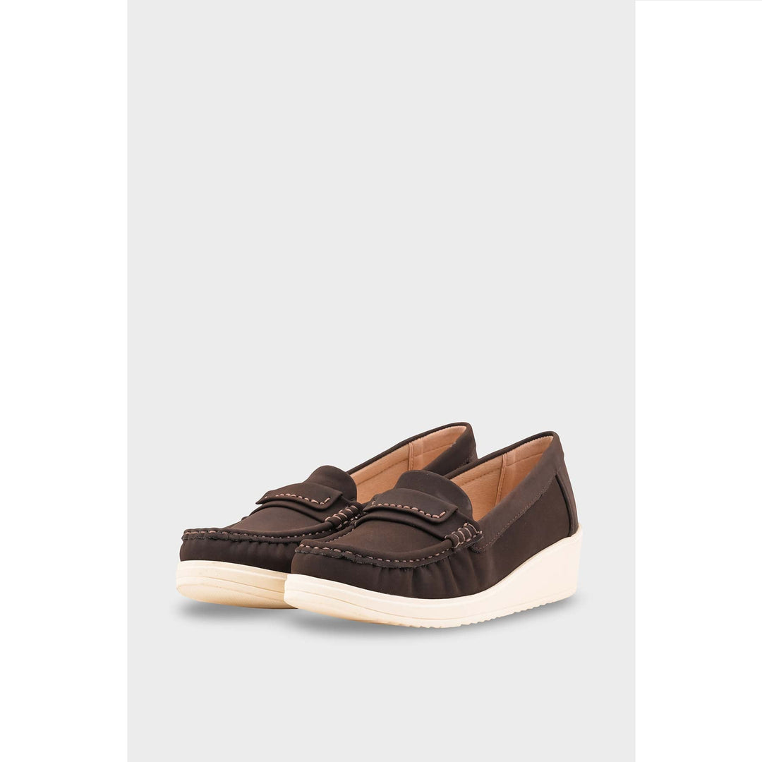 Coffee Women Casual Moccasin -WS002541