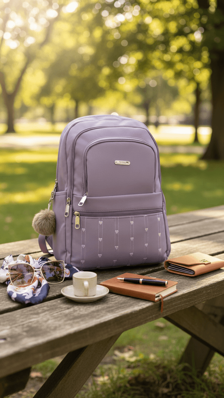 Purple Casual Back Pack For Women P47472