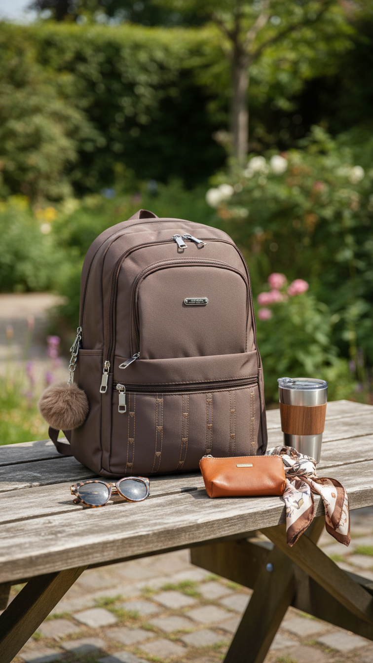 Brown Casual Back Pack For Women P47472