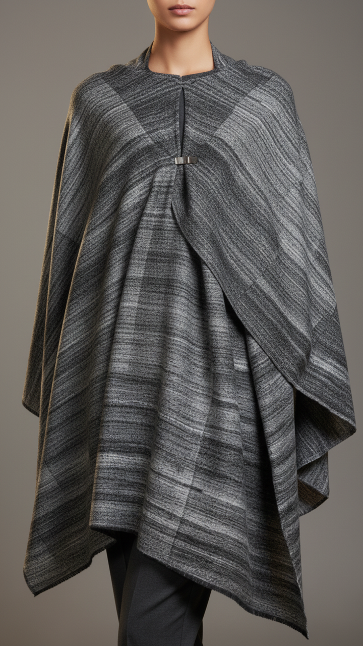 Silver Winter Cape shawl PW5911