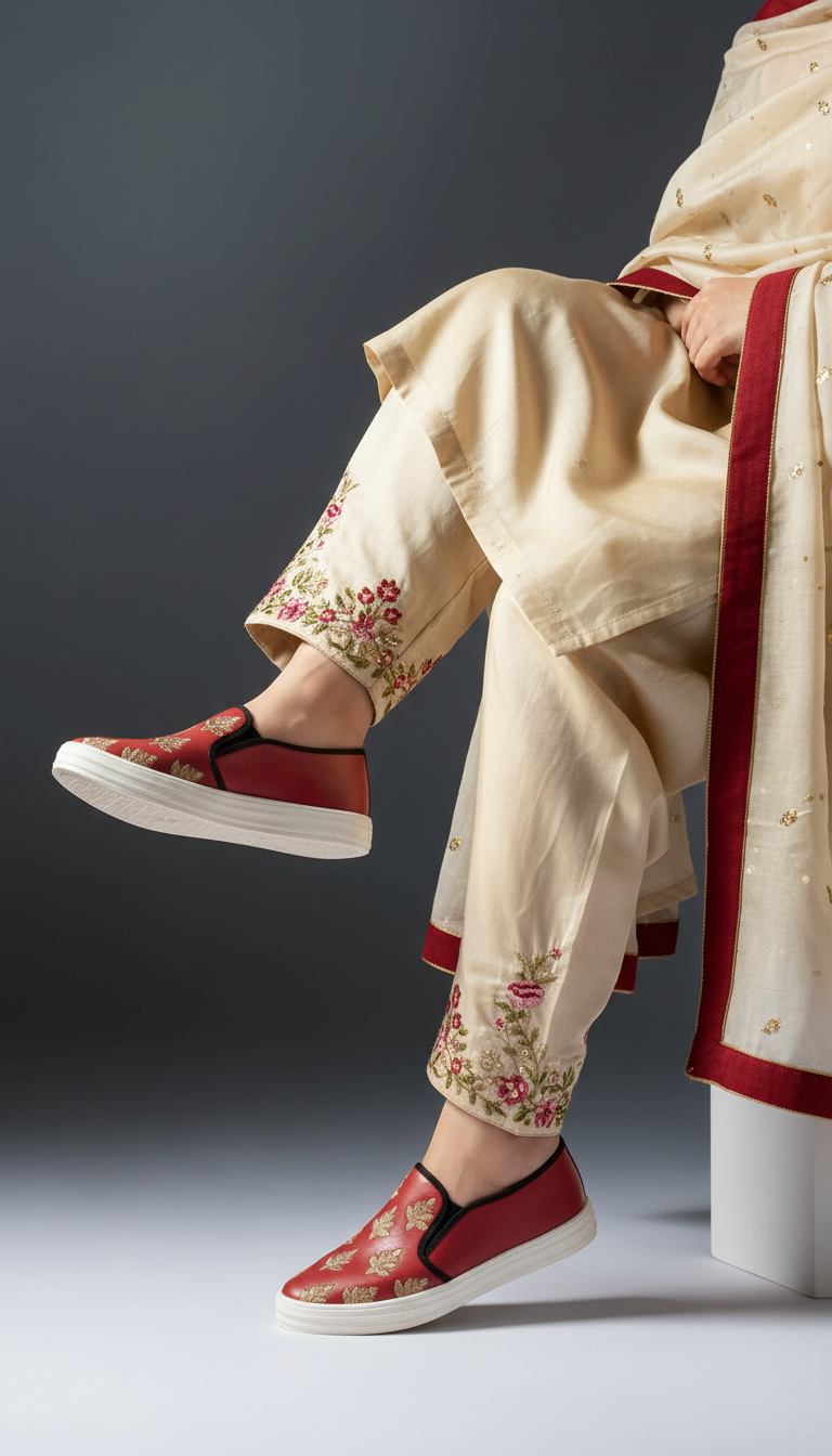 Maroon Sneaker For Ladies WN6205