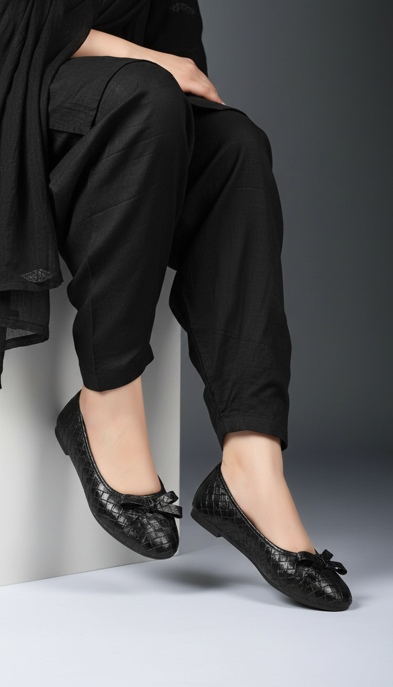 Black Casual Pumps For Women WN1381