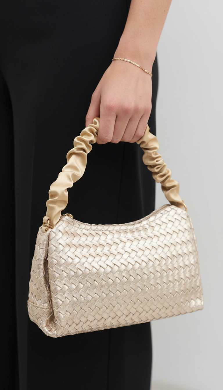 Golden Casual Pouch For Women P97664