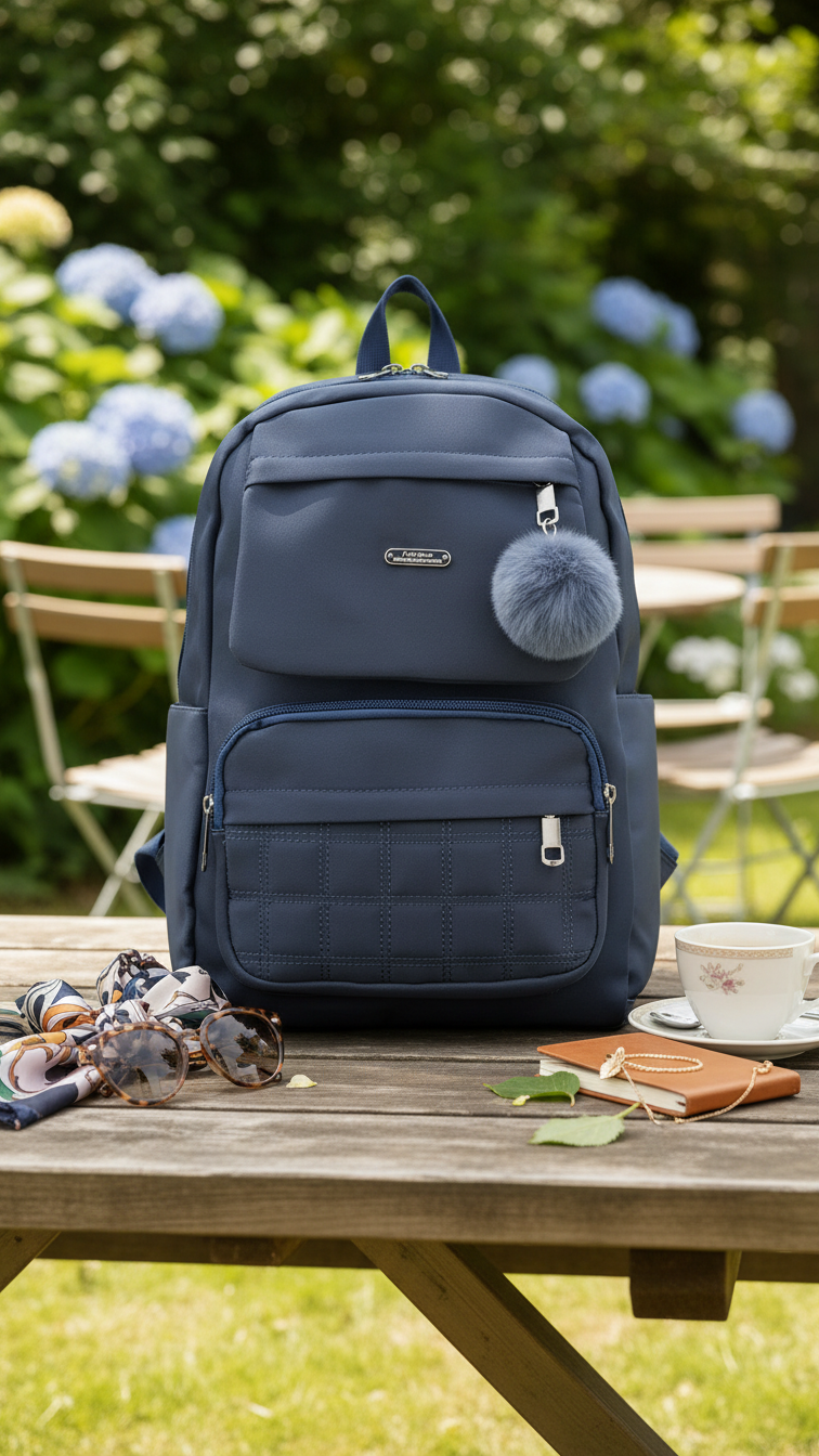 Blue Casual Back Pack For Women P47471