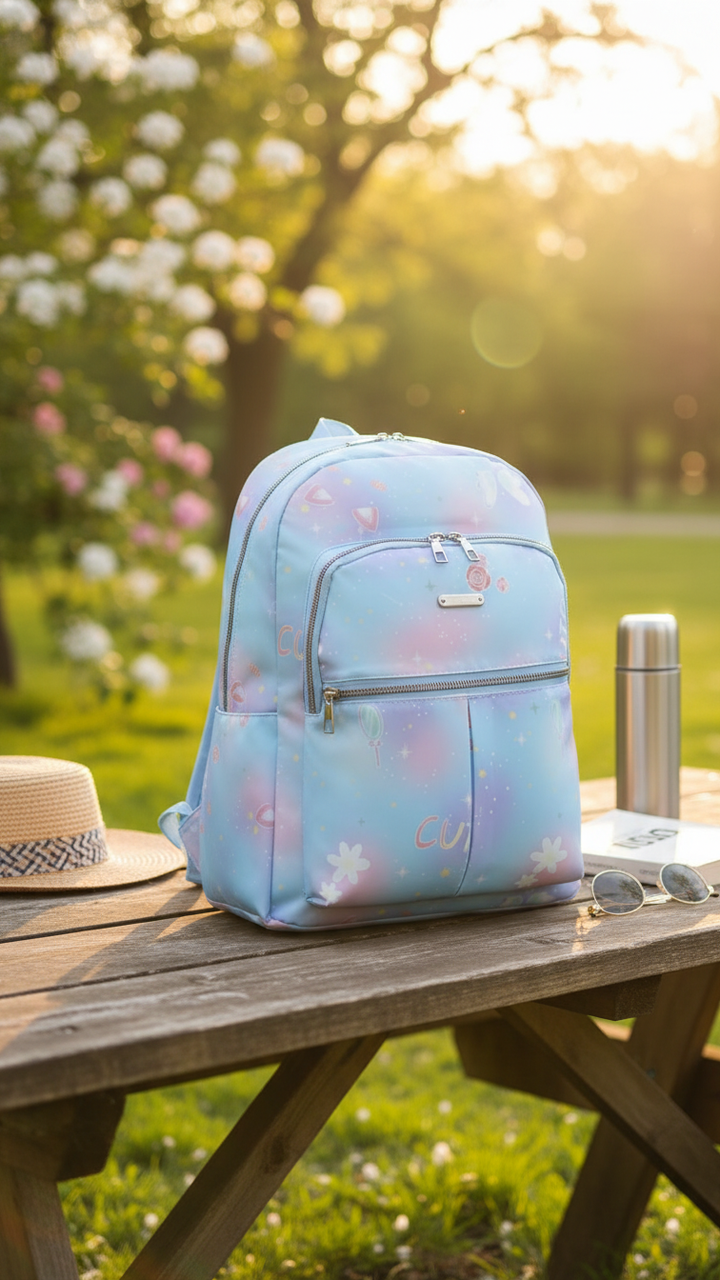 Purple Casual Back Pack For Ladies P47474