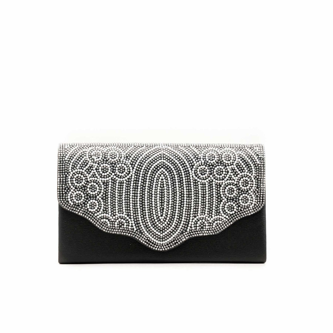 Black Fancy Clutch P24246