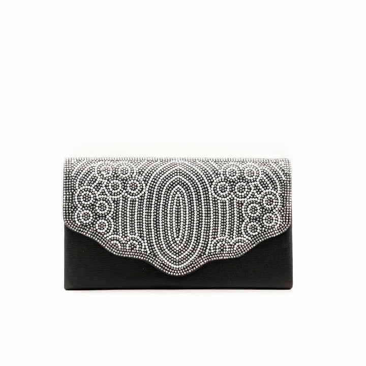 Black Fancy Clutch P24246
