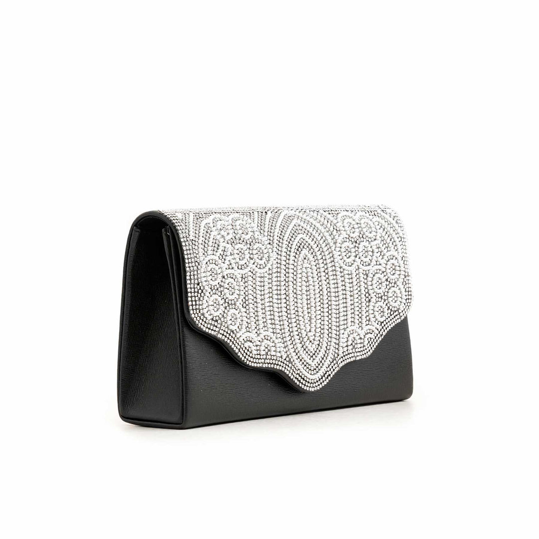 Black Fancy Clutch P24246