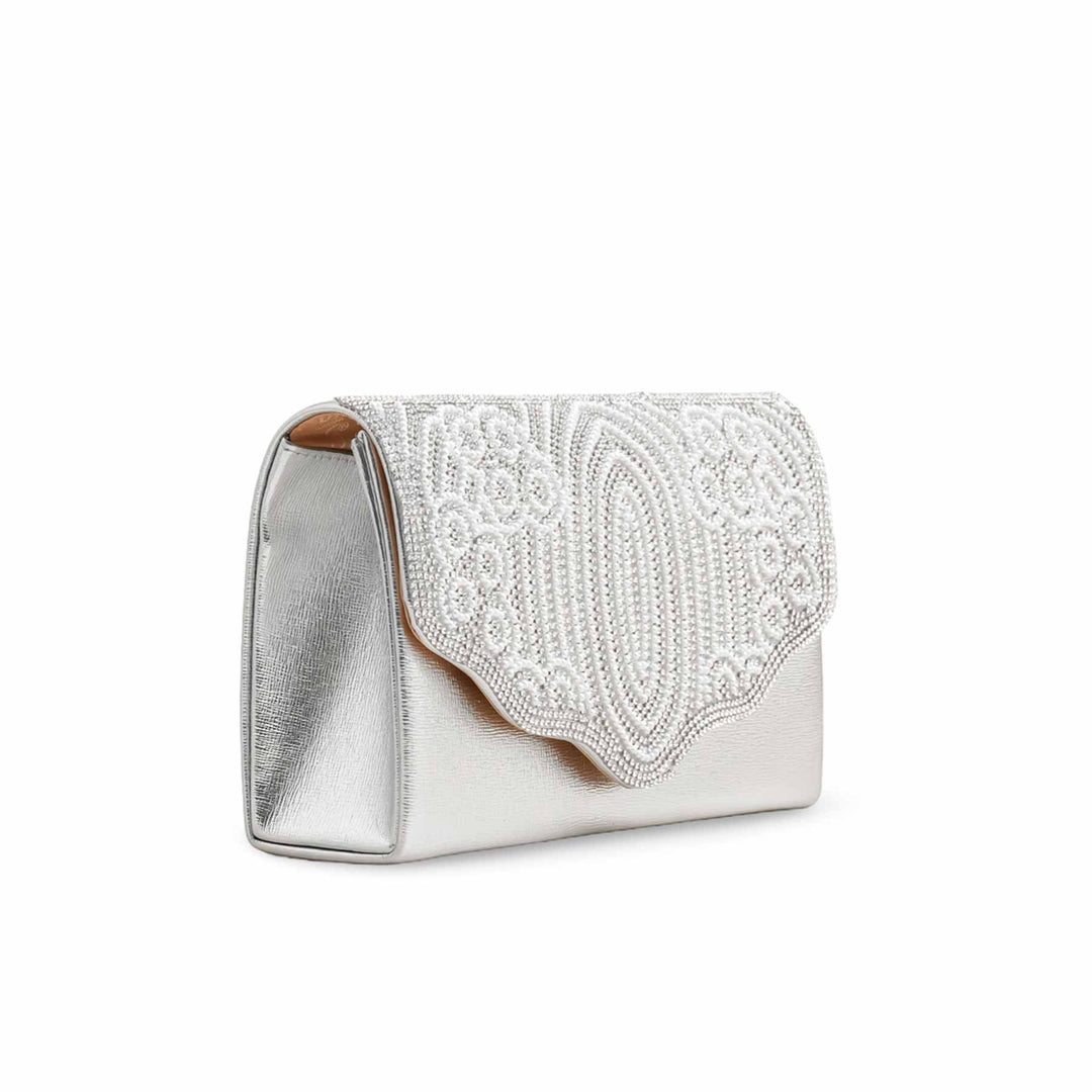 Silver Fancy Clutch P24246
